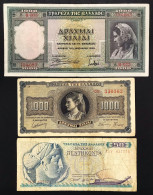 Grecia Greece 1000 Drachmai 1939 E 1942  + 50 1964  LOTTO 327 - Greece