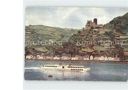 72259000 St Goarshausen Mit Burg Katz Rheindampfer Ehrenthal - Loreley