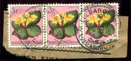 Congo Luluabourg 1 Oblit. Keach 12B(Q)1 Sur C.O.B. 314 (bande De 3) Sur Fragment Le 07/10/1959 - Used Stamps
