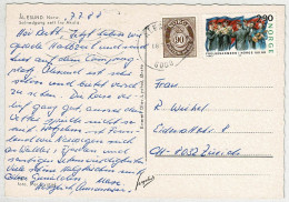 Norwegen / Norge 1988, Postkarte Alesund - Zürich (Schweiz), Frelsesarmeen / Heilsarmee / Salvation Army - Autres & Non Classés