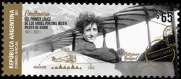 Argentina 2021 Adrienne Bolland, First Andean Flight Crossed By A Woman Airplanes Aviation MNH - Ongebruikt