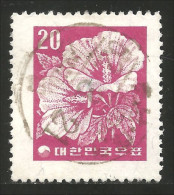 550 Korea 1957 Hibiscus 20c (KOS-78) - Corée Du Sud