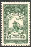 534 Cambodge 2.50pi Elephants Elefant Norsu Olifant MH * Neuf (KAM-276) - Elefantes