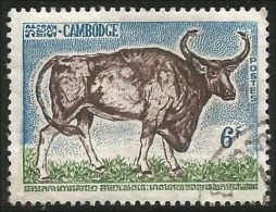 534 Cambodge 1964 Cow Kouprey Boeuf Vache (KAM-263) - Hoftiere