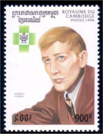 534 Cambodge Echecs Robert Bobby Fischer Chessmaster Chess MNH ** Neuf SC (KAM-153) - Schaken