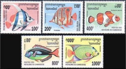 534 Cambodge Poissons D'aquarium Fish Fishes Fisches MNH ** Neuf SC (KAM-107a) - Kambodscha