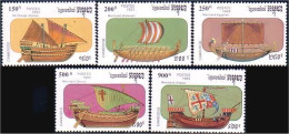 534 Cambodge Voiliers Tall Ships MNH ** Neuf SC (KAM-88a) - Kambodscha