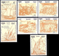 534 Cambodge Voiliers Tall Ships Christophe Colomb Découverte De L'Amérique America Discovery MNH ** Neuf SC (KAM-73) - Kambodscha