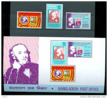 Bangladesh Nr: 123-25 B5,   Stamp On Stamp Rowland Hill MNH ** #B106 - Bangladesch