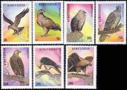 558 Kirghizistan Oiseaux Rapaces Raptors Birds Of Prey MNH ** Neuf SC (KYR-6b) - Águilas & Aves De Presa