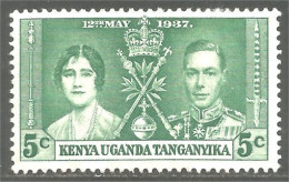 554 Kenya Uganda Tanganyika 1937 Coronation MH * Neuf (KUT-66) - Kenya, Ouganda & Tanganyika