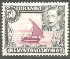 554 Kenya Uganda Tanganyika Bateau Dhow Boat Perf 13 MNH ** Neuf Sans CH (KUT-60) - Kenya, Oeganda & Tanganyika