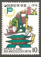 550 Korea 1975 Windmill Moulin Tour Eiffel Tower Pise Liberty Liberté Bateau Boat MH * Neuf (KOS-360a) - Monumenten