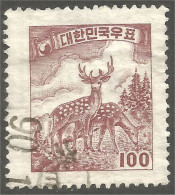550 Korea 1955 Chevreuil Sika Deer Hirsch Hert Cervo Ciervo (KOS-174) - Corée Du Sud