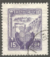 550 Korea 1955 Reconstruction Fleur Flower Blume (KOS-169) - Corée Du Sud