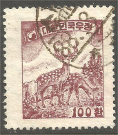 550 Korea 1954 Chevreuil Sika Deer Hirsch Hert Cervo Ciervo (KOS-153) - Corée Du Sud