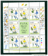 Eire 1990 Fußball Soccer Italia 90 , No: 712-13, MNH ** Postfrisch #B80 - Hojas Y Bloques