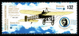 Argentina 2017 First Postal Flight Between Buenos Aires And Montevideo MNH Stamp - Ongebruikt