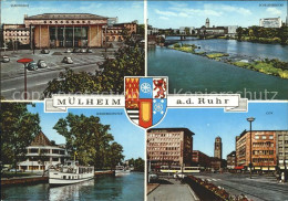 72257774 Muelheim Ruhr Stadthalle Schlossbruecke City Wasserbahnhof Wappen Muelh - Mülheim A. D. Ruhr