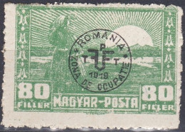 Hongrie Debrecen 1920 Mi 92 * Surcharge ROUMANIE ZONA DE OCUPATIE 1919 - Papier Mat   (A1) - Debrecen