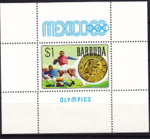 Olympics 1968 - Soccer - BARBUDA - S/S MNH - Summer 1968: Mexico City