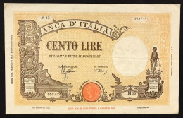 100 Lire Grande B ( B.I.) 23 08 1943 Bel Biglietto Bb Naturale Con Otttimi Colori   LOTTO 446 - 100 Liras