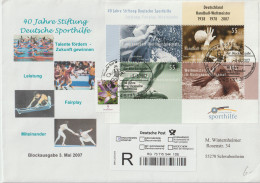 Germany FDC 2007 World Championships Sport Welfare Souvenir Sheet. Postal Weight Approx 99 Gramms. Please Read - Sonstige & Ohne Zuordnung