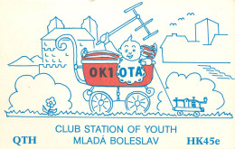 QSL Card Czechoslovakia Radio Amateur Station OK1OTA Y03CD 1984 Josef - Radio Amatoriale