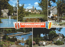 72254777 Schmallenberg Ortsansicht Mit Kirche Springbrunnen Park Freibad Schmall - Schmallenberg