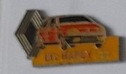 Pin's  Ville, Automobiles  RENAULT  Clio  Rouge, ETS  HARDY - LAVAL   ( 53 ) - Renault