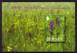 JERSEY BLOCK 38 POSTFRISCH(MINT) WILDE ORCHIDEEN - Jersey