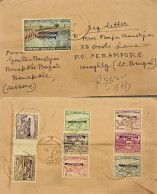 PAKISTAN BANGLADESH 1972 REGISTERED MULTIPLE Overprint FRANKING COVER Benapole To Serampore INDIA As Per Scan - Bangladesch