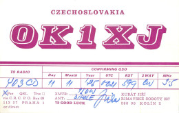 QSL Card Czechoslovakia Radio Amateur Station OK1XJ Y03CD - Radio Amateur