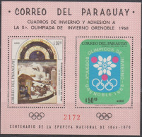 Olympics 1968 - History - PARAGUAY - S/S MNH - Hiver 1968: Grenoble