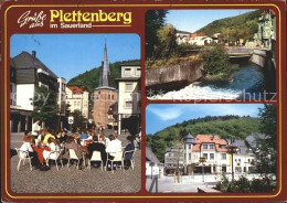 72253756 Plettenberg Marktplatz Strassencafe Partie Am Fluss Plettenberg - Plettenberg