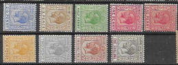 Bahamas Mlh* 1922 Over 25 Euros Script Wtm (1 Sh With Vertical Crease) 4d 2d 1d Are Mnh ** - 1859-1963 Crown Colony