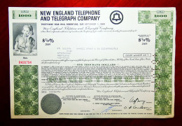 New England Telephone And Telegraph Bond $1000 1974 - Altri & Non Classificati