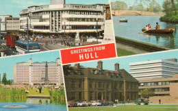 (Angleterre) HULL Greetings From , Paragon Square University, East Park, Voiture Car Bus Autobus Autocar - Hull