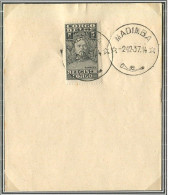 Congo Madimba Oblit. Keach 8A1 Sur C.O.B. 135 Sur Papier Libre Le 02/12/1937 - Oblitérés