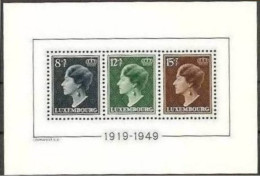 1949 Lussemburgo Luxembourg CHARLOTTE  GRANDUCHESSA CARLOTTA  Foglietto MNH** Souv. Sheet - 1948-58 Charlotte Linkerkant