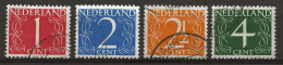 PAYS-BAS: Obl., N° YT 457 à 460, Série, TB - Used Stamps