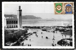 CC183 - ALGERIE - PHILIPEVILLE - PLACE DE MARQUE ET HOTEL DE VILLE - ECRITE - Skikda (Philippeville)