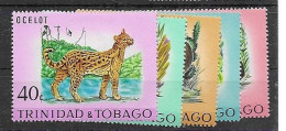 Trinidad & Tobago Mint Very Low Hinge Trace * 1971 (9 Euros) Animals Set - Trinité & Tobago (1962-...)
