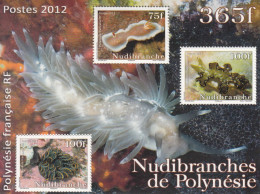 2012 French Polynesia Marine Life Nudibranchs Souvenir Sheet MNH - Ungebraucht