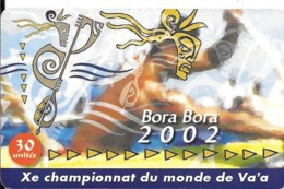 CARTE-PUCE-POLYNESIE-30U-PF126--GEMA-03/02-CHAMPIONNAT DE VA A A BORA BORA-UTILISE-TBE- - Französisch-Polynesien