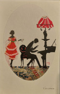 Silhouette Couple With Piano Vintage I- VF 537 - Scherenschnitt - Silhouette