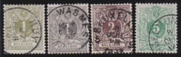 Belgie  .   OBP    .    42/45   .     O     .   Gestempeld     .   /   .   Oblitéré - 1869-1888 León Acostado