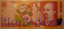 ROMANIA 100000 LEI 1998 PICK 110 UNC - Rumania