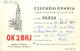 QSL Card Czechoslovakia Radio Amateur Station OK2BHJ Y03CD Rasta - Radio Amateur