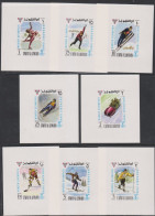 Olympics 1968 - Ice Hockey - UMM AL QIWAIN - Set Of 8 S/S Imp. MNH - Inverno1968: Grenoble